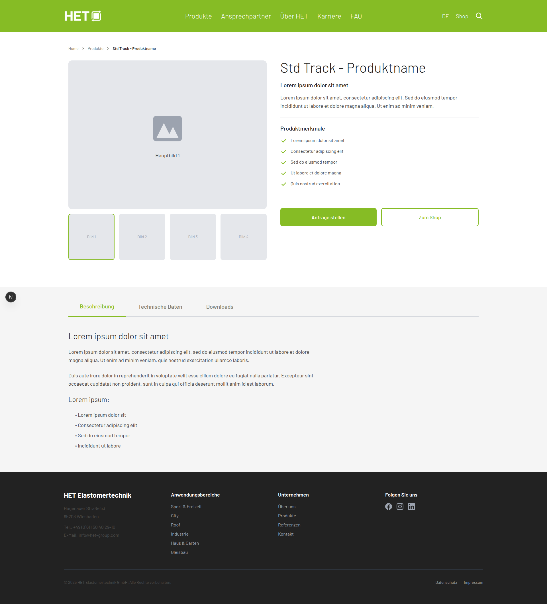 HET Group V1 Produktseite